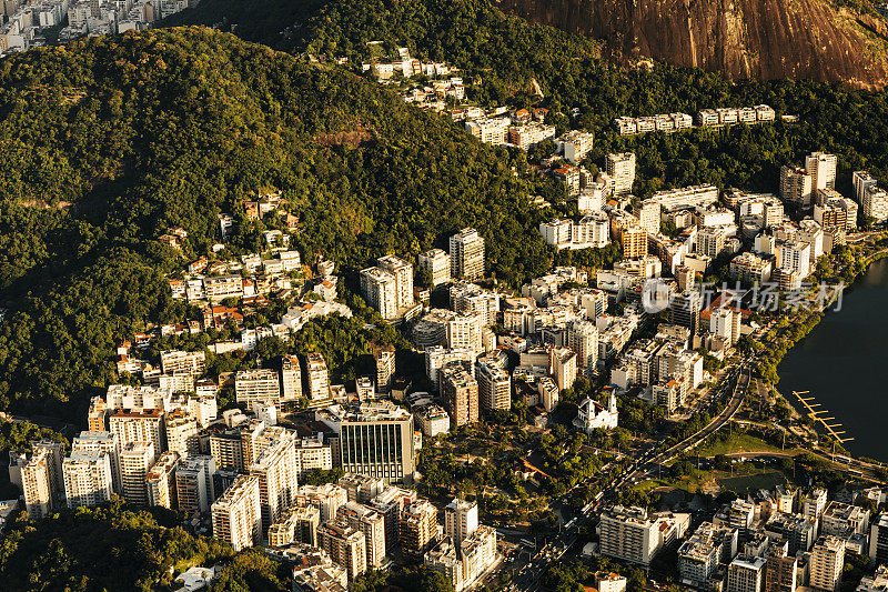 Lagoa 摩天大楼的鸟瞰图，里约热内卢